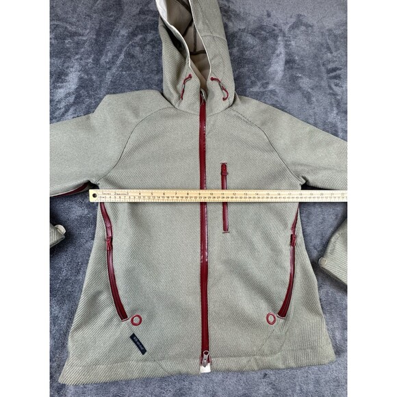 Merrell Womens Opti Shell Jacket Size Medium Kaki Brown Waterproof Fleece Lined - Picture 9 of 16